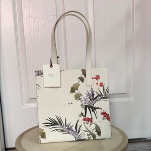 Ted Baker Vanilla Floral Print Tote with Multicolor Blooms